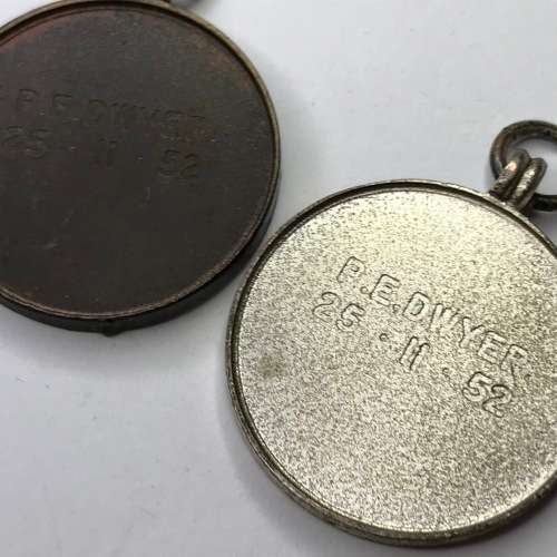 Imperial Society of teachers of dancing - bronze and silver medals - awarded to PE Dwyer 1952