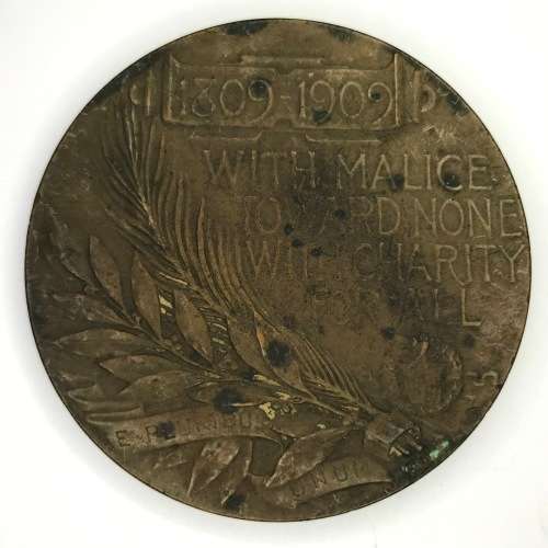 1909 Abraham Lincoln large bronze medallion