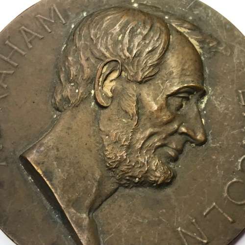 1909 Abraham Lincoln large bronze medallion