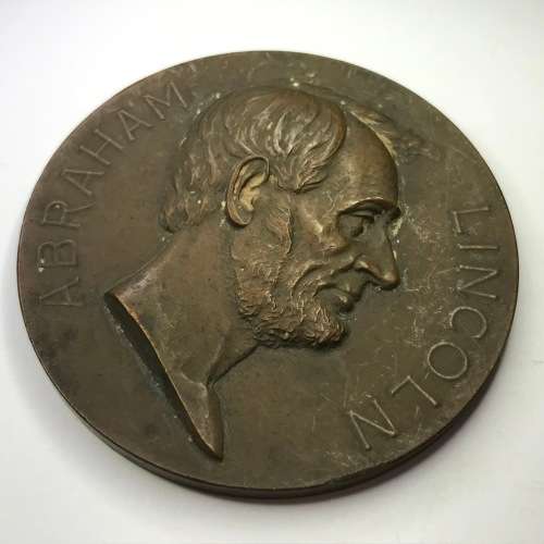 1909 Abraham Lincoln large bronze medallion