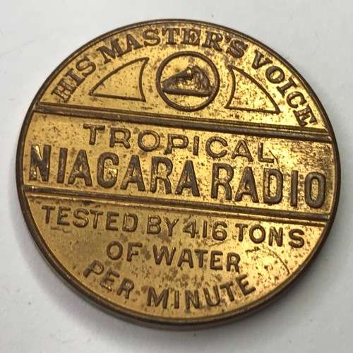 USA - His Masters voice 1938 medallion - Test at the Niagara Falls UNCIRCULATED