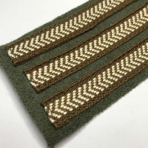SWA Sergeant Stripes on brown backing