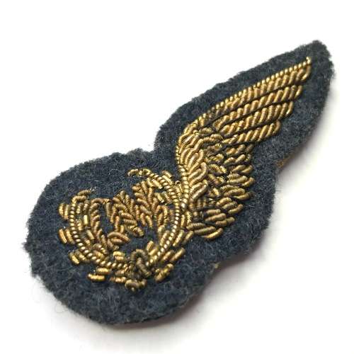 British QM half wing in Bullion Wire