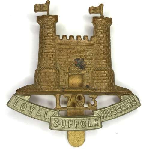 Great Britain Loyal Suffollk Hussars (Duke of York`s Own) badge - Slide - Bi-metal