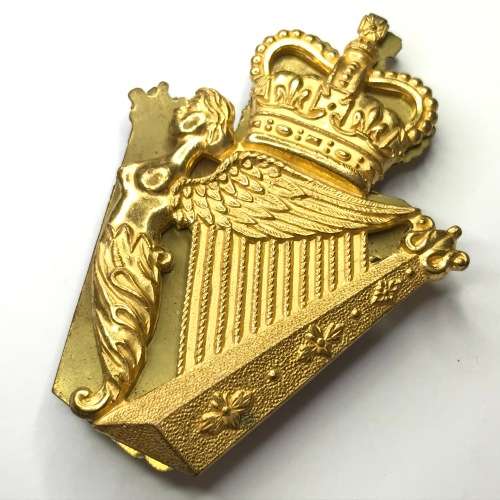Great Britain Royal Irish Fusiliers badge - Very large - Queens Crown - Gilt with lugs