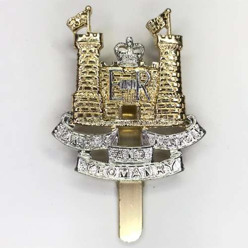 Great Britain Suffolk and Norfolk Yeomanry badge - Bi-metal - Slide
