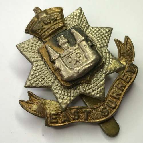 Great Britain East Surrey regiment Kings crown badge