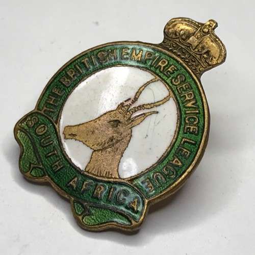 South Africa The British Empire Service League badge number 7778