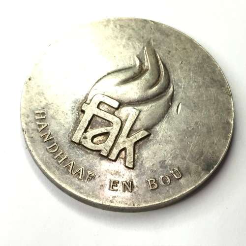 Lot of 4 Africana badges pins - FAK medal and pin - 50 years union - 1959 - Wonder van Afrikaans