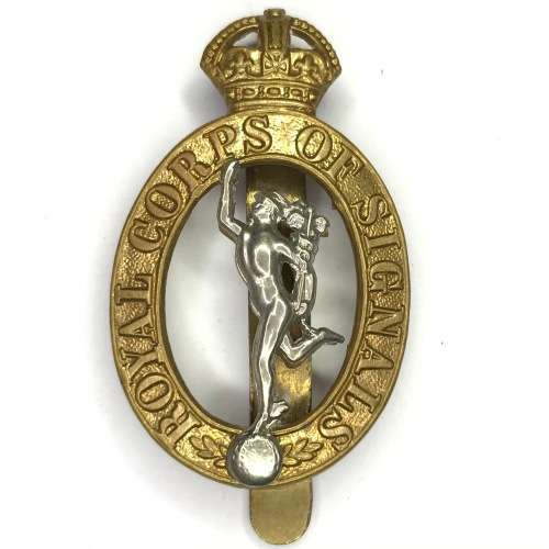Great Britain Royal corps of signals Pre 1946 cap badge