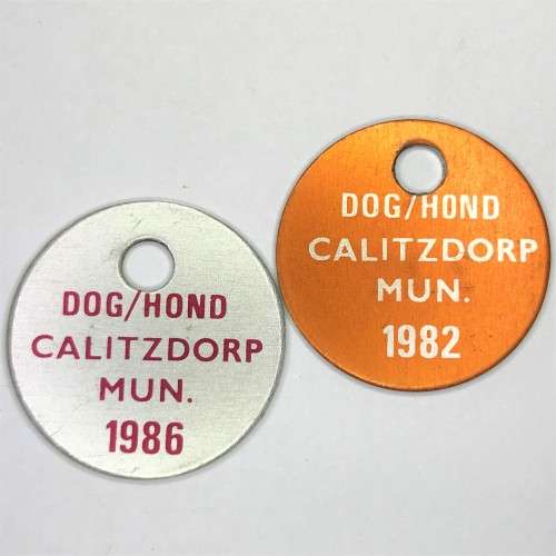 Dog License - 2 licenses with no. 333 - Calitzdorp 1982 and 1986