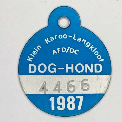 3 Dog licenses with 4`s and 6`s - all Langkloof 4464, 4466 and 4646