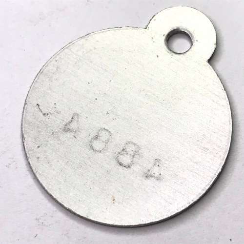 Lot of 50 dog licenses with RADAR numbers that read the same both ways