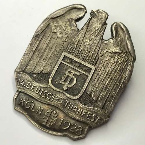 Badge for The Deutsches Turnfest in Koln 1928