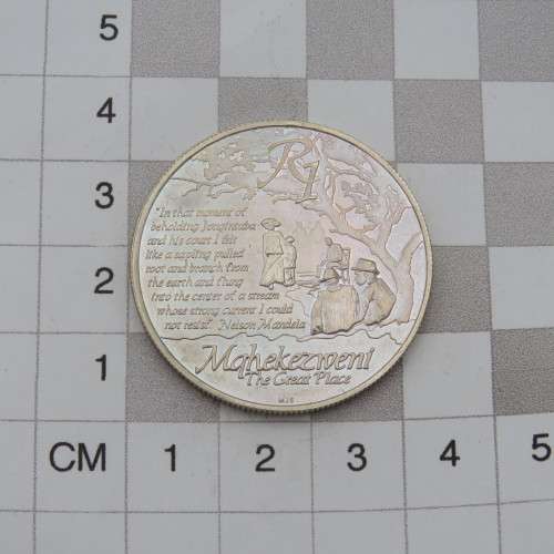 2013 RSA Protea silver Nelson Mandela R1 uncirculated with COA