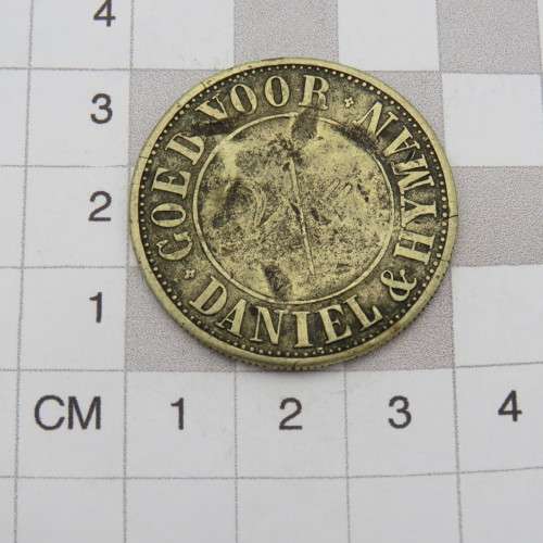 1867 Bloemfontein Daniel and Hyman 2 shillings token