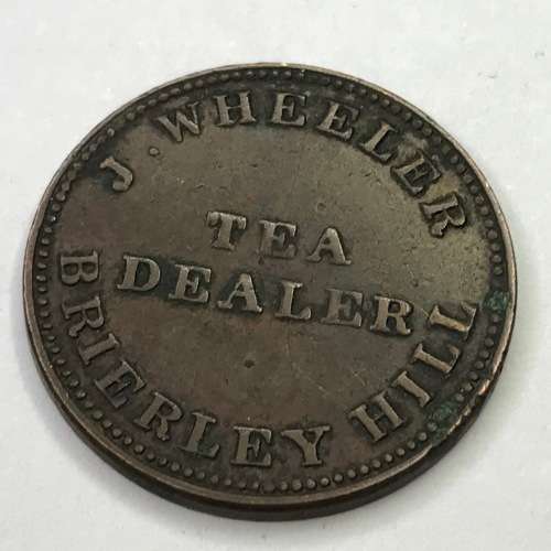 British Token J Wheeler Tea dealer Brierley Hill 1847 Trade Token
