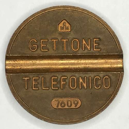 Gettone telephone token no 7609