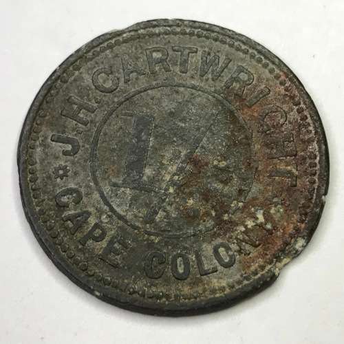 JH Cartwright Cape Colony one shilling token