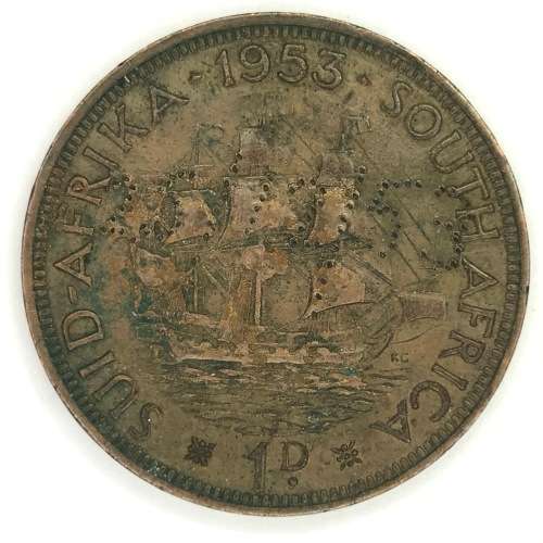 1953 Penny inscribed 251253 From Derek to Barbara - a Christmas gift that cost a pretty penny