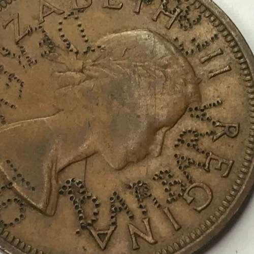 1953 Penny inscribed 251253 From Derek to Barbara - a Christmas gift that cost a pretty penny