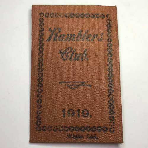 Members card 1919 for the Rambler`s Club - issued to H. Britz
