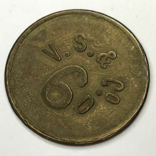 V.S. and Co Cape Town 6d token - Very SCARCE