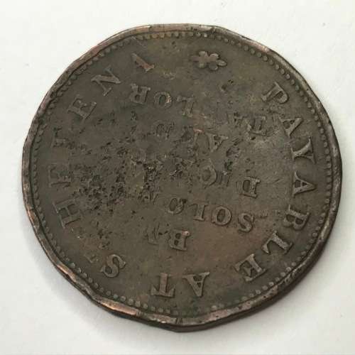 ST Helena half penny token - Solomon, Dickson and Taylor 1830`s