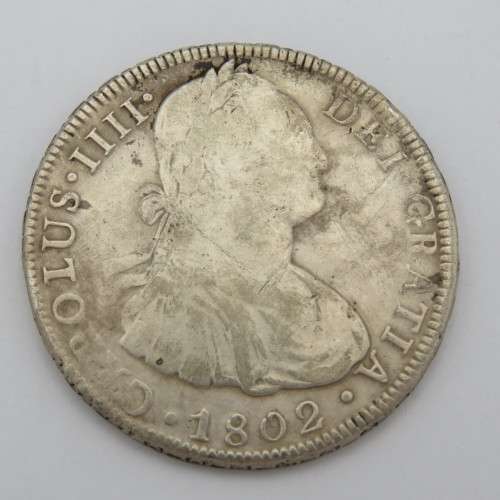 1802 Spain Colonial 8 Real - Potosi Bolivia - Charles 4
