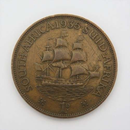 1935 South Africa penny - VF+