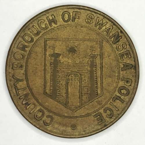 British Swansea Police 1 and a half D Transport token