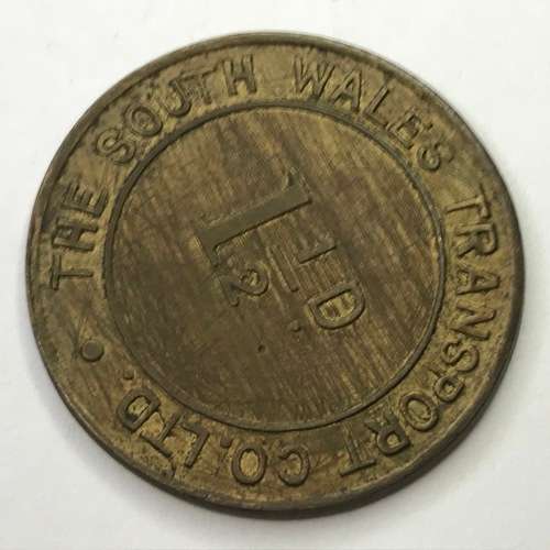 British Swansea Police 1 and a half D Transport token