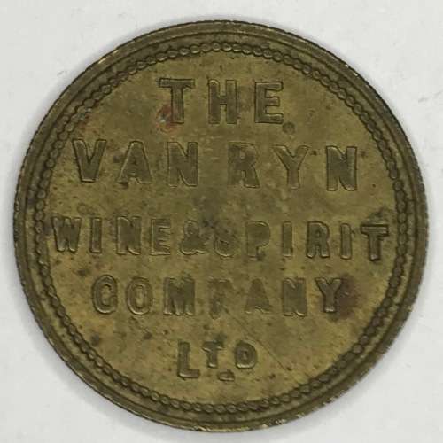 Van Rhyn Wine and Spirit Co. 2d token - scarce type 2