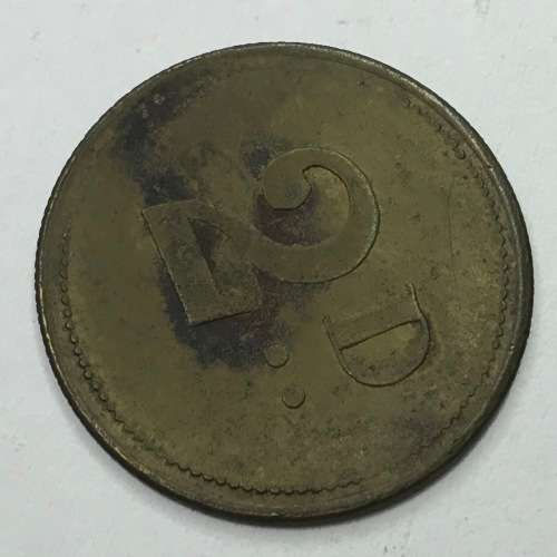 Van Rhyn Wine and Spirit Co. 2d token - scarce type 2