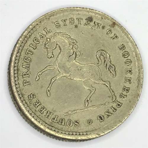 Southee`s practical system of bookkeeping advertising token
