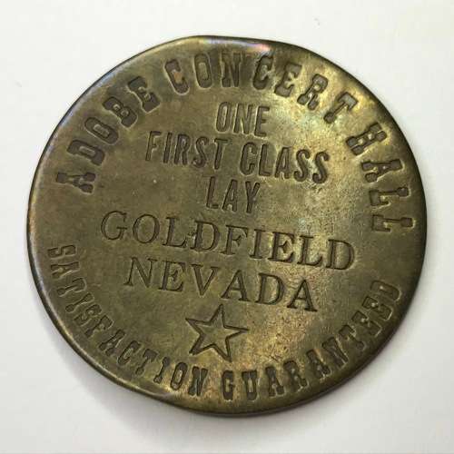 Goldfield Nevada $3 token - One first class lay all night check