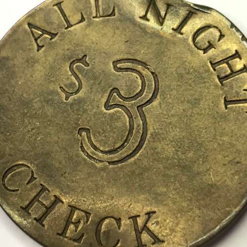 Goldfield Nevada $3 token - One first class lay all night check