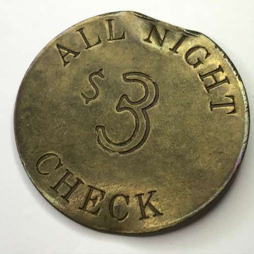 Goldfield Nevada $3 token - One first class lay all night check
