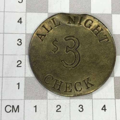 Goldfield Nevada $3 token - One first class lay all night check