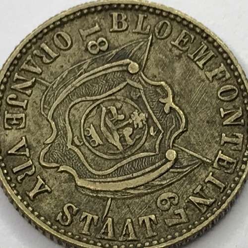 1867 Daniel and Hyman Goedvoor 6d token Bloemfontein Oranje Vrystaat