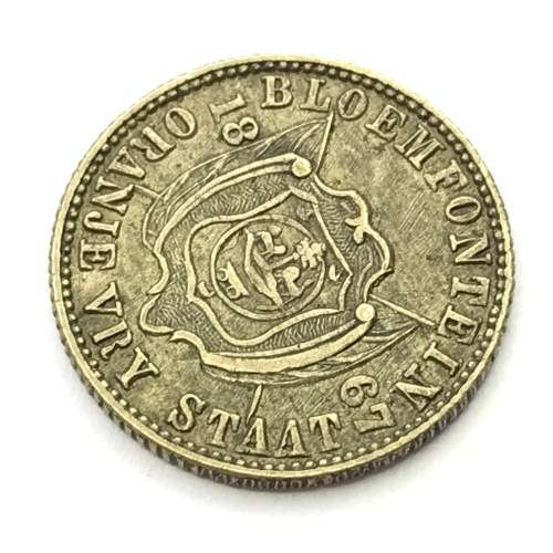 1867 Daniel and Hyman Goedvoor 6d token Bloemfontein Oranje Vrystaat