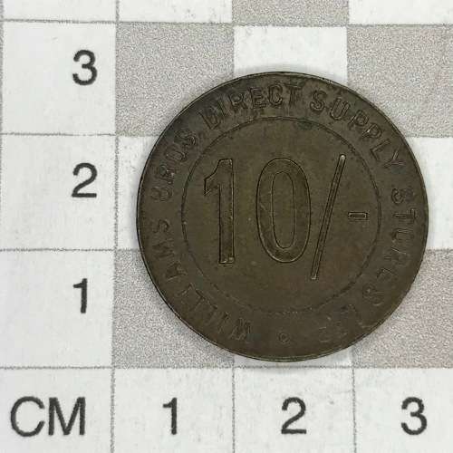 Circa 1921 Williams Bros. Direct Supply Stores Ltd. 10 shillings Token