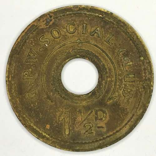G.P.W Social Club 1 1/2 penny