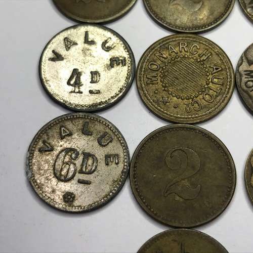 Lot of 10 Monarch Auto Co. tokens