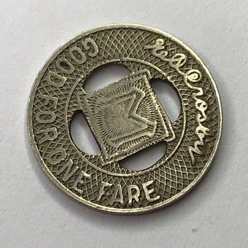 Minneapolis St. Ry. Co. transit token - Good for one fare - 1920