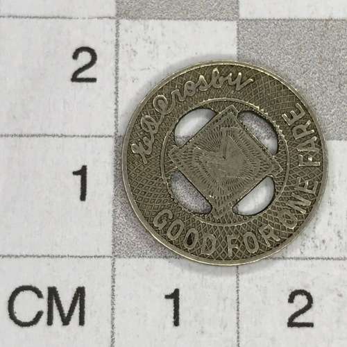 Minneapolis St. Ry. Co. transit token - Good for one fare - 1920