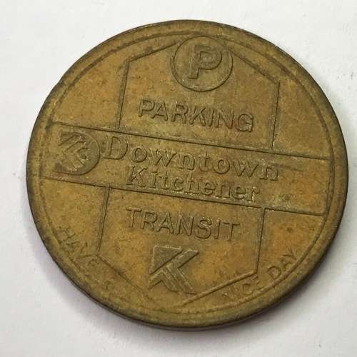 City of Kitchener 25c parking token