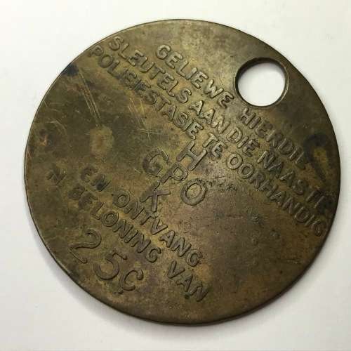 General Post office 25 cent reward key tag