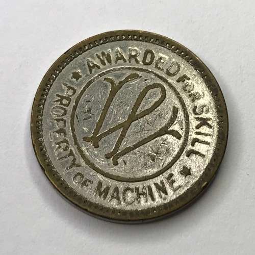 W.E. and S. Co. token - Awarded for skill - Good for one free game
