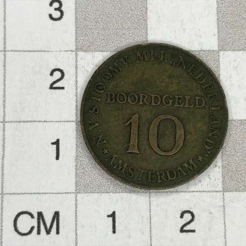Netherlands ship money - 10 Boordgeld -Stoomvaart Maatskappij Nederland - Minted 1947, 1948 and 1957